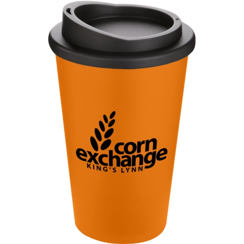 Orange Mug (151) - Solid Black Lid