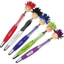 Mop Head Stylus Pen with Screen Cleaner
