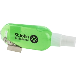 Printed Hand Sanitiser with Clip 50ml