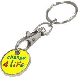 Full Colour Trolley Coin Keyring - 1 Side