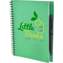 A5 Recycled Card Notebook with Pen
