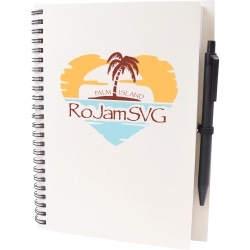 A5 Recycled Card Notebook with Pen