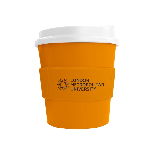 Orange Mug (151) - White Lid - Orange Grip (151)