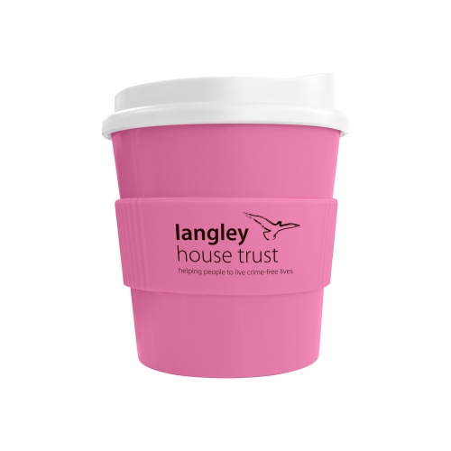 Pink Mug (211) - White Lid - Pink Grip (211)