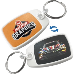 100% Recycled Plastic Impact Keyrings - Both Sides