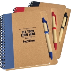 Recycled Notebook and Pen Set