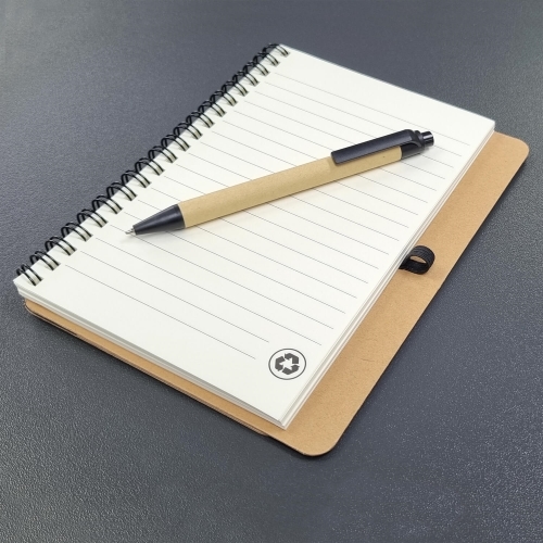 Recycled Notebook and Pen Set Hotline