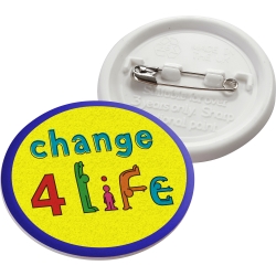 37mm Circle Recycled Plastic Button Badges