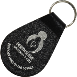 Leather Promotional Keyring - Pear