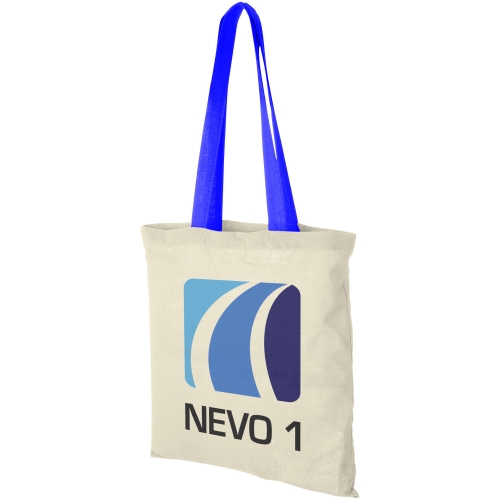 Nevada 100 g/m² cotton tote bag coloured handles | Hotline