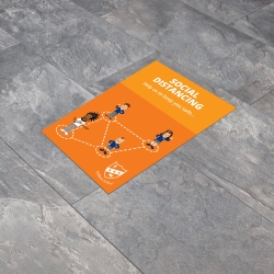 Social Distancing A4 Anti-Slip Floor Sticker