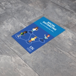 Social Distancing A4 Anti-Slip Floor Sticker