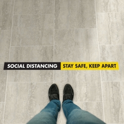 Social Distancing 1500 x 100mm Anti-Slip Floor Sticker