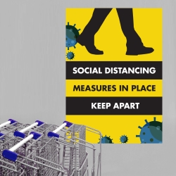 XL Social Distancing Polyprop Posters - A1