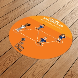 Social Distancing 900mm Round Anti-Slip Floor Sticker