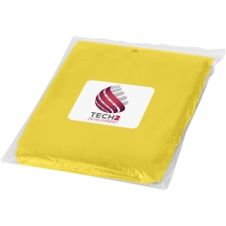 Ziva Disposable Rain Poncho With Storage Pouch