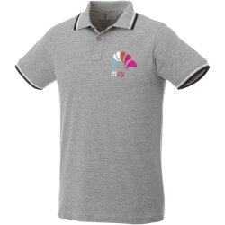 Fairfield short sleeve mens polo with tipping