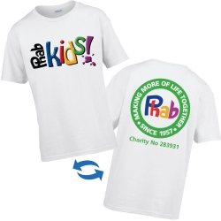 Kids White Full Colour T-Shirt - Front and Back Print