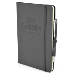 A5 Soft Touch Debossed Notebook and Engraved Pen
