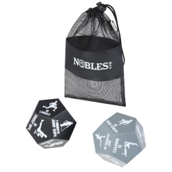 Simmons 2-Piece Fitness Dice Game Set In Recycled PET  Pouch