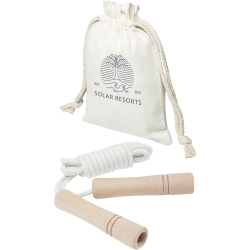 Denise Wooden Skipping Rope In Cotton Pouch