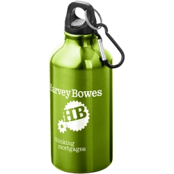 Recycled 400ml Aluminium Sports Bottle with Carabiner - RCS Certified