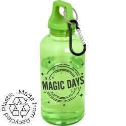 400ml RCS Certified Recycled Plastic Water Bottle with Carabiner
