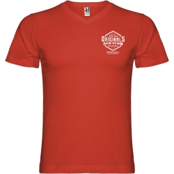 Samoyedo short sleeve mens v-neck t-shirt