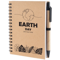 A6 Recycled Card Notebook with Pen