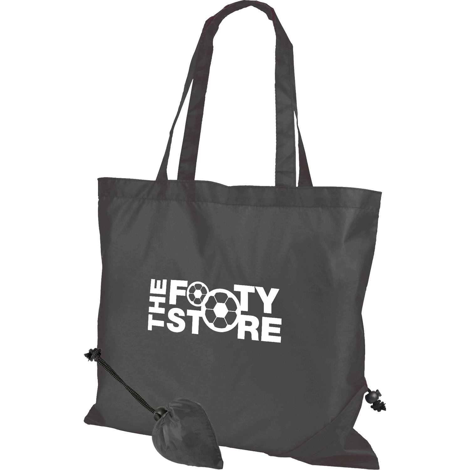 black foldable shopping bag