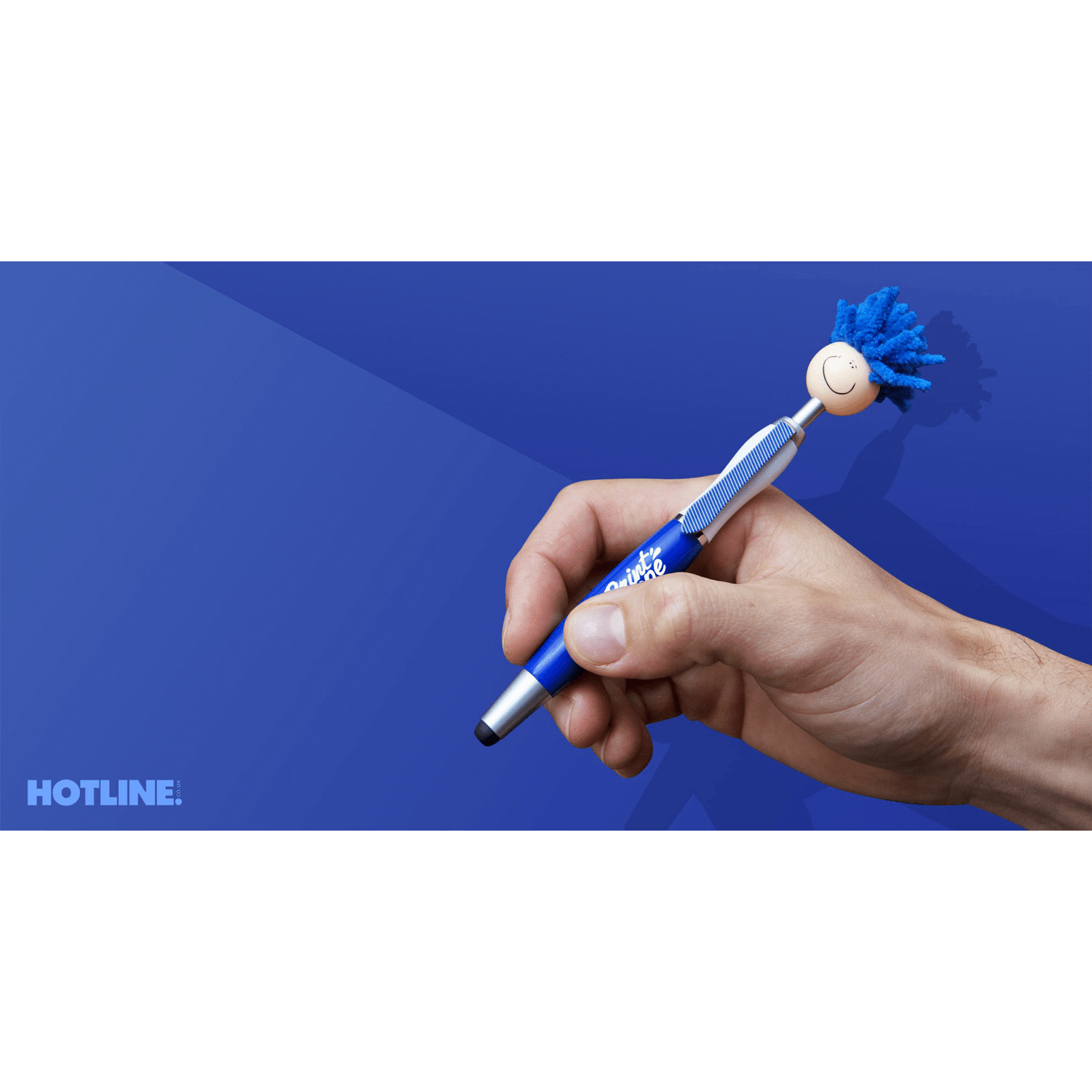 Mop Head Stylus Pen with Screen Cleaner Hotline