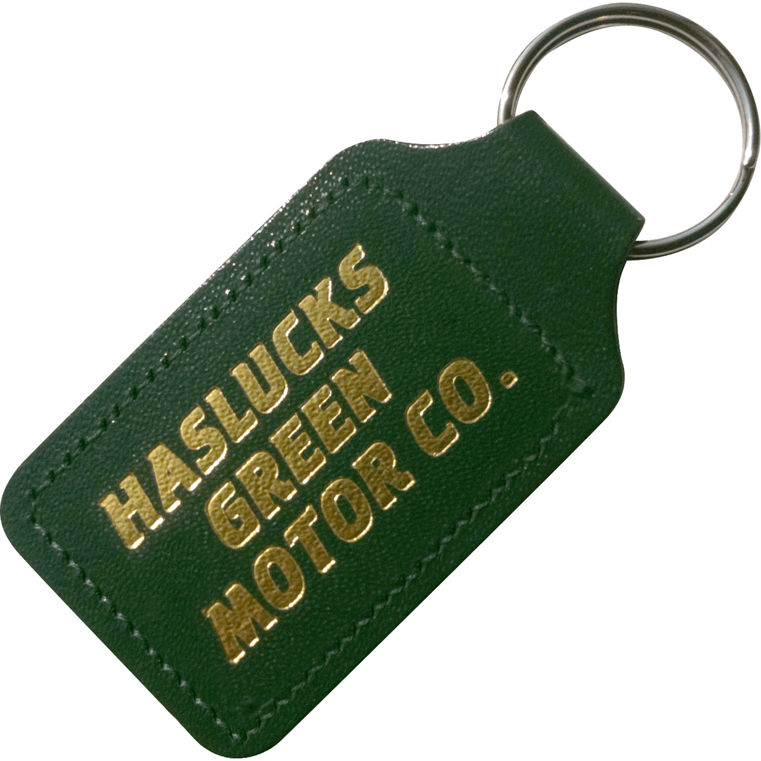 Leather Promotional Keyring Rectangle Hotline